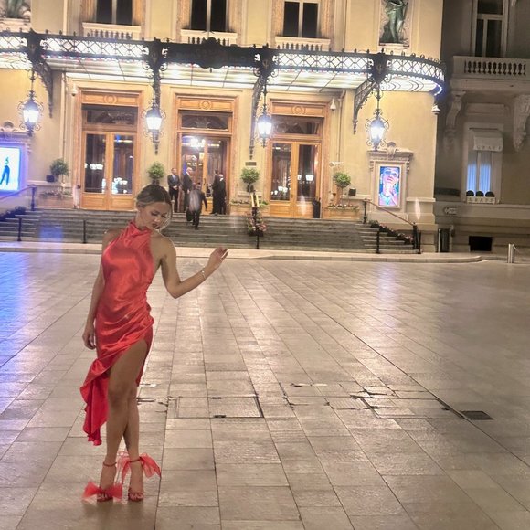 Jimmy Choo Aveline 100 Bow Ankle Strap Sandal Siletto in Red - Size 38.5 / 8 US - Picture 16 of 16